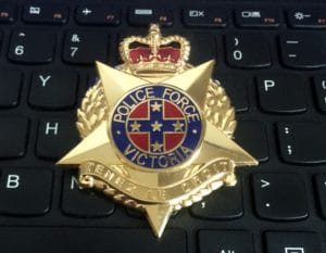 Australian Victoria Police Force Badge Tenez Le Droit