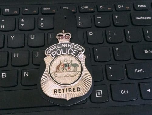 Australian Federal Police Badge Retired