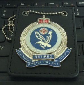 Australian New South Wales Police Force Badge Retired