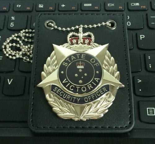 Victoria Police Badge Security Officer & Leather Holder