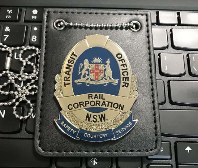 Australian Transit Officer Badge New South Wales Rail Corporation