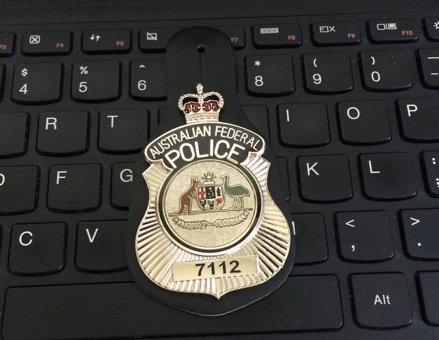 Australian Federal Police Badge Random Number